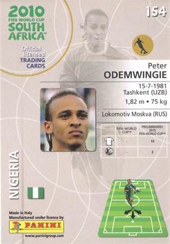 2010 Panini FIFA World Cup South Africa #154 Peter Odemwingie Back