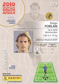 2010 Panini FIFA World Cup South Africa #179 Diego Forlan Back