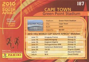 2010 Panini FIFA World Cup South Africa #187 Green Point Stadium Back