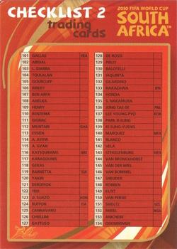 2010 Panini FIFA World Cup South Africa #198 Checklist 101-198 Front