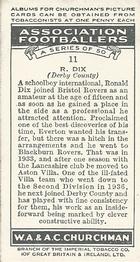 1938 Churchman's Association Footballers 1st Series #11 Ronnie Dix Back