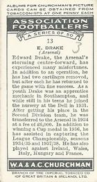 1938 Churchman's Association Footballers 1st Series #13 Ted Drake Back