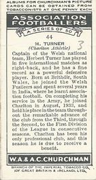 1938 Churchman's Association Footballers 1st Series #44 Bert Turner Back