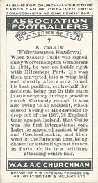 1938 Churchman's Association Footballers 1st Series #7 Stan Cullis Back