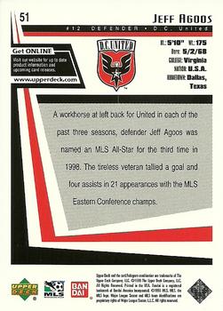 1999 Upper Deck MLS #51 Jeff Agoos Back