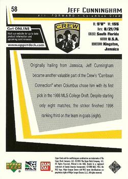 1999 Upper Deck MLS #58 Jeff Cunningham Back