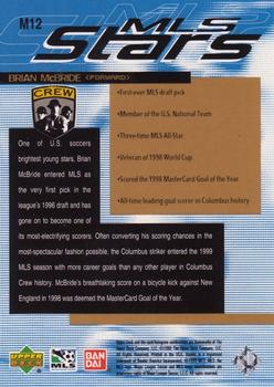 1999 Upper Deck MLS - MLS Stars #M12 Brian McBride Back