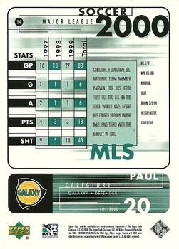 2000 Upper Deck MLS #14 Paul Caligiuri Back