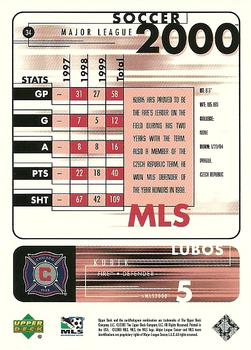 2000 Upper Deck MLS #34 Lubos Kubik Back