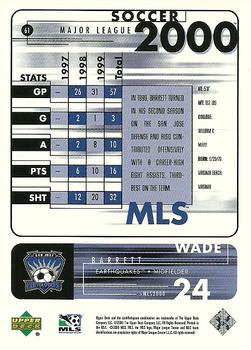 2000 Upper Deck MLS #61 Wade Barrett Back