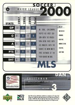 2000 Upper Deck MLS #66 Dan Calichman Back