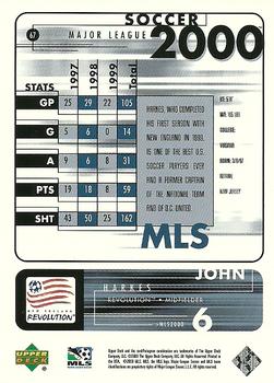 2000 Upper Deck MLS #67 John Harkes Back