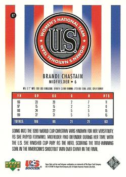 2000 Upper Deck MLS #87 Brandi Chastain Back