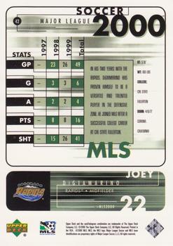 2000 Upper Deck MLS #42 Joey DiGiamarino Back
