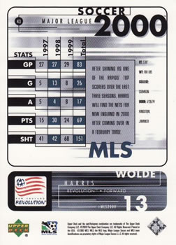 2000 Upper Deck MLS #43 Wolde Harris Back