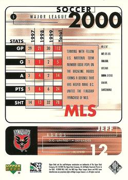 2000 Upper Deck MLS #5 Jeff Agoos Back