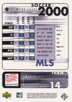 2000 Upper Deck MLS #71 Ivan McKinley Back