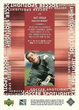 2000 Upper Deck MLS - Soccer Spotlight #S18 Matt Jordan Back