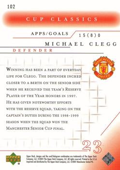 2001 Upper Deck Manchester United #102 Michael Clegg Back