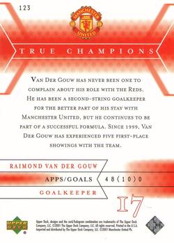 2001 Upper Deck Manchester United #123 Raimond Van Der Gouw Back