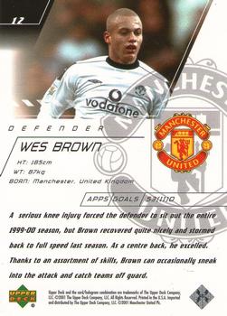 2001 Upper Deck Manchester United #12 Wes Brown Back