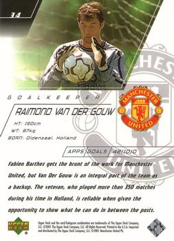 2001 Upper Deck Manchester United #34 Raimond Van Der Gouw Back
