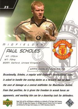 2001 Upper Deck Manchester United #35 Paul Scholes Back