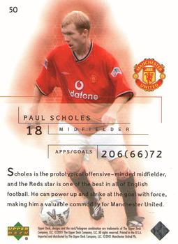 2001 Upper Deck Manchester United #50 Paul Scholes Back