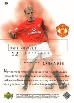 2001 Upper Deck Manchester United #59 Phil Neville Back