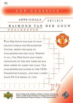 2001 Upper Deck Manchester United #93 Raimond Van Der Gouw Back
