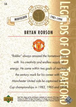 2001 Upper Deck Manchester United - Legends of Old Trafford #L6 Bryan Robson Back