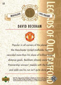 2001 Upper Deck Manchester United - Legends of Old Trafford #L8 David Beckham Back