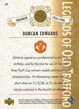 2001 Upper Deck Manchester United - Legends of Old Trafford #L9 Duncan Edwards Back