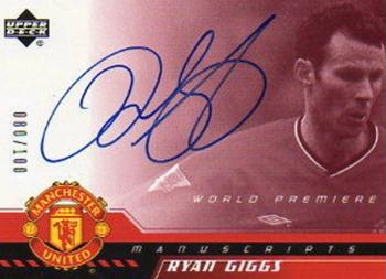 2001 Upper Deck Manchester United - ManUscripts Red #RG Ryan Giggs Front