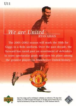 2001 Upper Deck Manchester United - We are UNITED #U11 Ryan Giggs Back