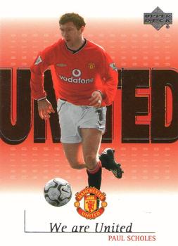 2001 Upper Deck Manchester United - We are UNITED #U4 Paul Scholes Front