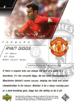 2001 Upper Deck Manchester United World Premiere #3 Ryan Giggs Back