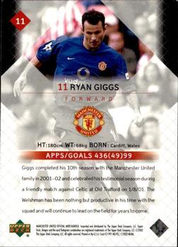 2002 Upper Deck Manchester United #11 Ryan Giggs Back