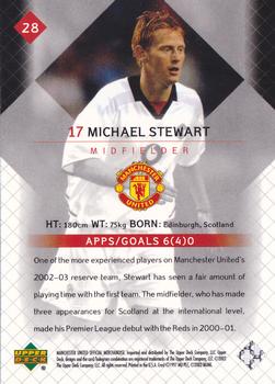 2002 Upper Deck Manchester United #28 Michael Stewart Back