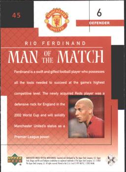 2002 Upper Deck Manchester United #45 Rio Ferdinand Back