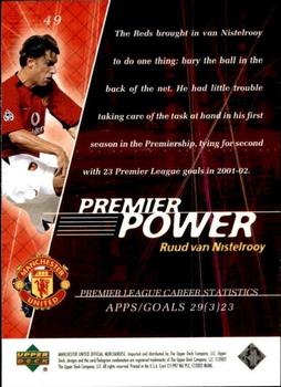 2002 Upper Deck Manchester United #49 Ruud Van Nistelrooy Back