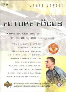 2002 Upper Deck Manchester United #79 James Jowsey Back