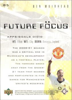 2002 Upper Deck Manchester United #85 Ben Muirhead Back