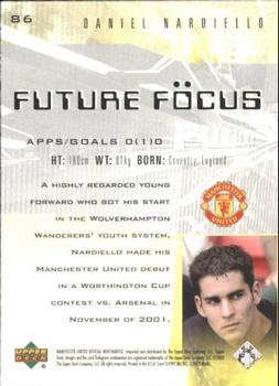 2002 Upper Deck Manchester United #86 Daniel Nardiello Back