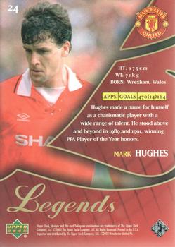 2002 Upper Deck Manchester United Legends #24 Mark Hughes Back