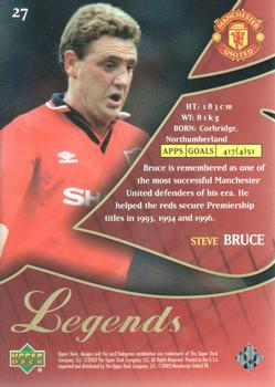2002 Upper Deck Manchester United Legends #27 Steve Bruce Back