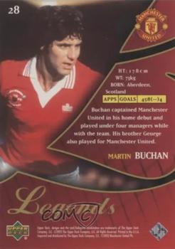 2002 Upper Deck Manchester United Legends #28 Martin Buchan Back