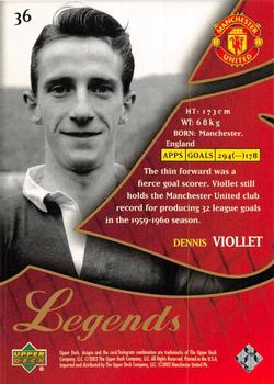 2002 Upper Deck Manchester United Legends #36 Dennis Viollet Back