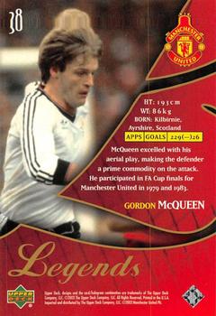 2002 Upper Deck Manchester United Legends #38 Gordon McQueen Back
