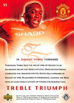 2002 Upper Deck Manchester United Legends #55 Dwight Yorke Back